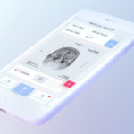 Perspective View of a Floating iPhone Mockup