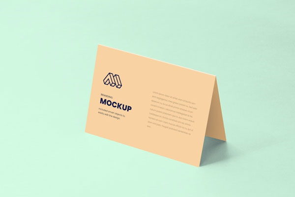 Perspective View of a Table Tent Mockup