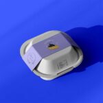 Perspective View of a Food Container Label Mockup