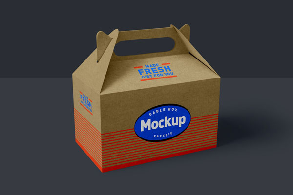 Perspective View of a Gable Box Mockup