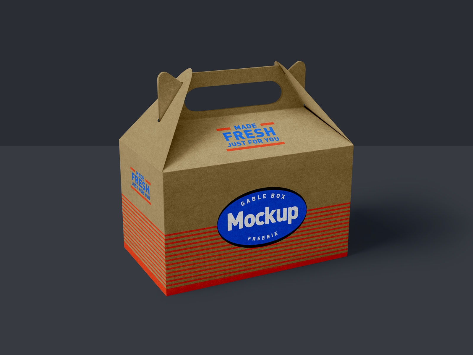 Perspective View of a Gable Box Mockup FREE PSD