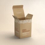 Perspective View of a Kraft Top-Tuck Gift Box Mockup