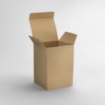 Perspective View of a Kraft Top-Tuck Gift Box Mockup