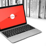 Perspective View of a Laptop Screen Mockup