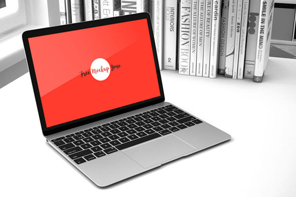 Perspective View of a Laptop Screen Mockup