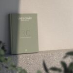 Perspective View of a Linen Book with an Overlay Shadow Mockup