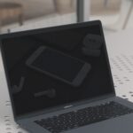 Perspective View of a MacBook Pro Mockup