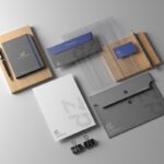 Perspective View of a Modern Stationery Mockup