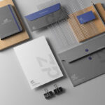 Perspective View of a Modern Stationery Mockup