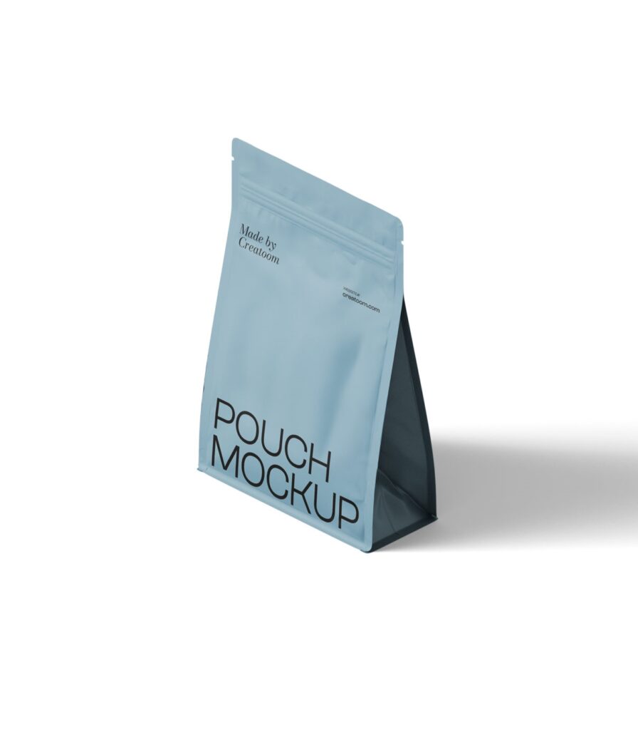 Perspective View of a Packaging Pouch Mockup
