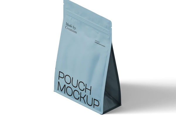 Perspective View of a Packaging Pouch Mockup