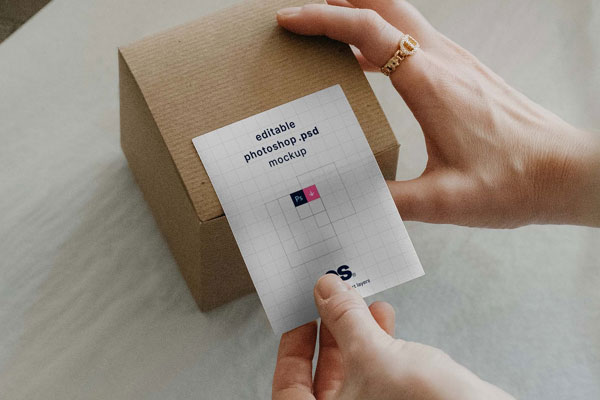 Perspective View of a Packaging Sticker Mockup