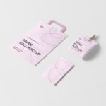 Perspective View of a Paper Bags and Napkin Mockup