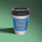 Perspective View of a Paper Coffee Cup Mockup
