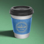 Perspective View of a Paper Coffee Cup Mockup