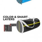Perspective View of a Realistic Gym Bag Mockup