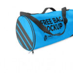 Perspective View of a Realistic Gym Bag Mockup