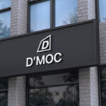 Perspective View of a Realistic Shop Signage Mockup