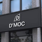 Perspective View of a Realistic Shop Signage Mockup
