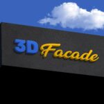 Perspective View of a Shop Facade 3D Logo Mockup
