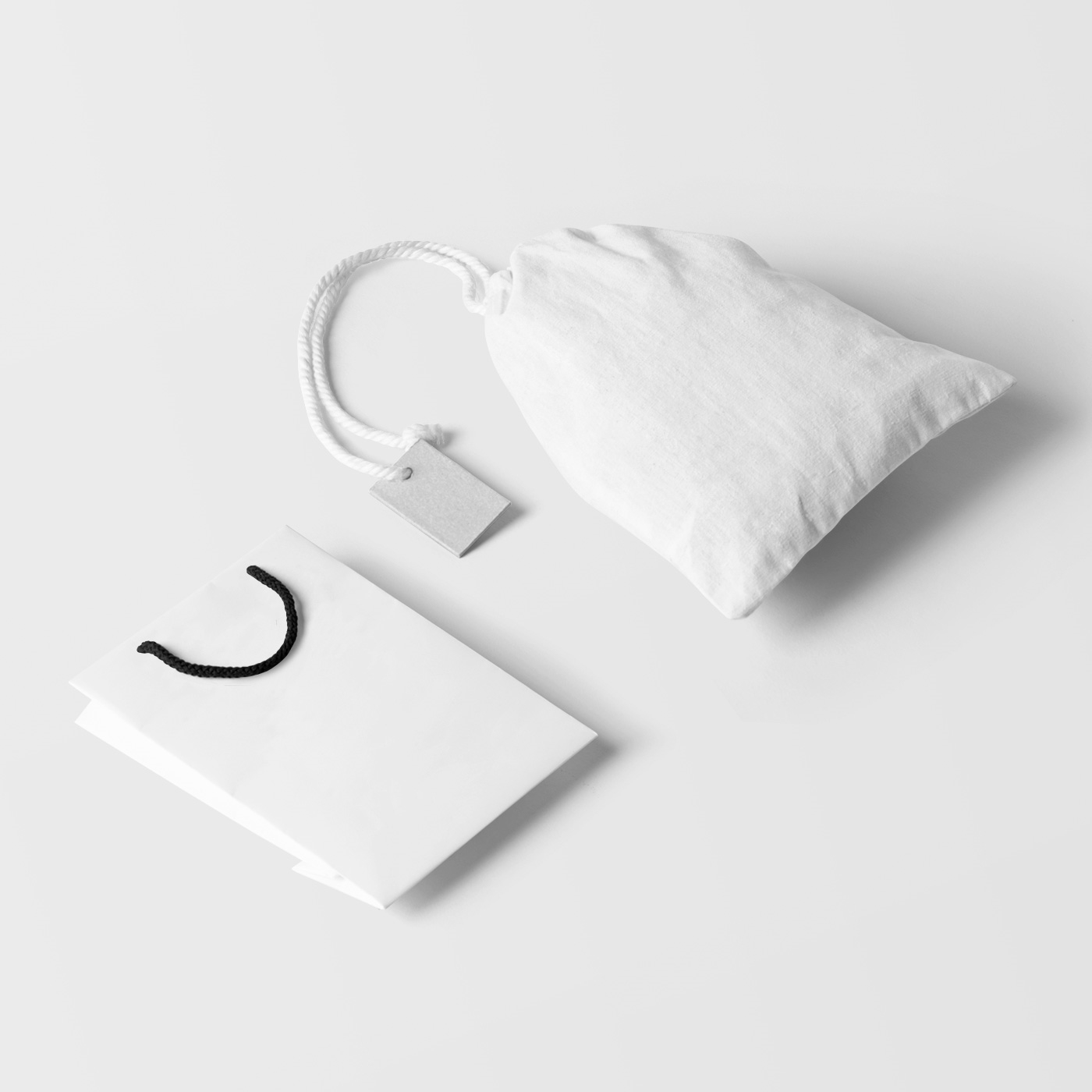 Perspective View of a Shopping and Canvas Bag Mockup FREE PSD