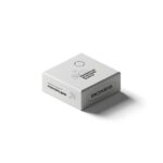 Perspective View of a Square Box Mockup