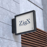 Perspective View of a Square Signboard Mockup