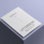 Perspective View of A4 Letterhead Mockup