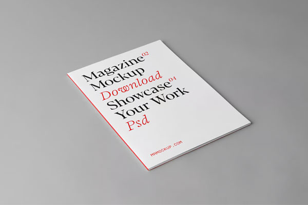 Perspective View of A4 Magazine Mockup