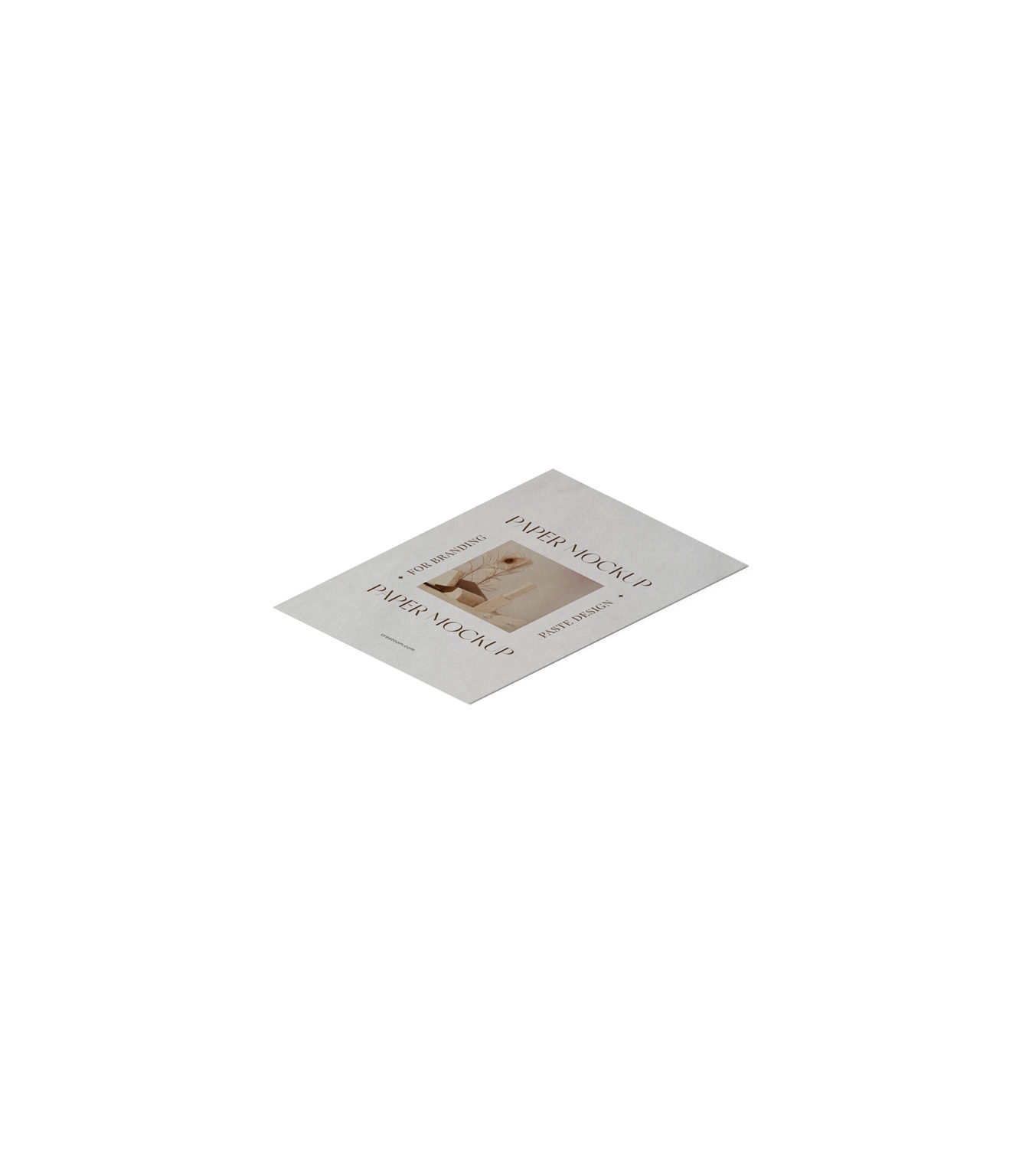 Perspective View of A6 Paper Mockup FREE PSD