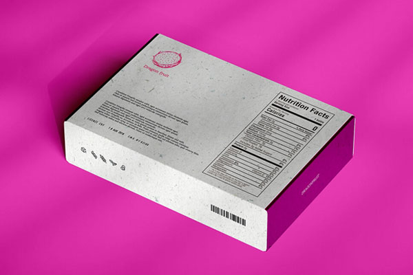Perspective View of an A4 Packaging Box Mockup