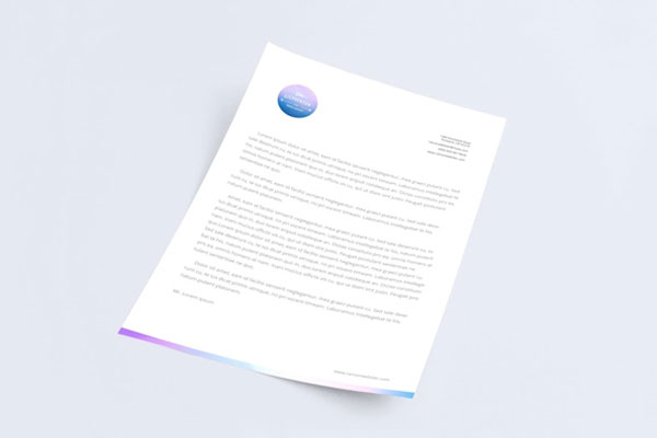 Perspective View of an A4 Paper Mockup