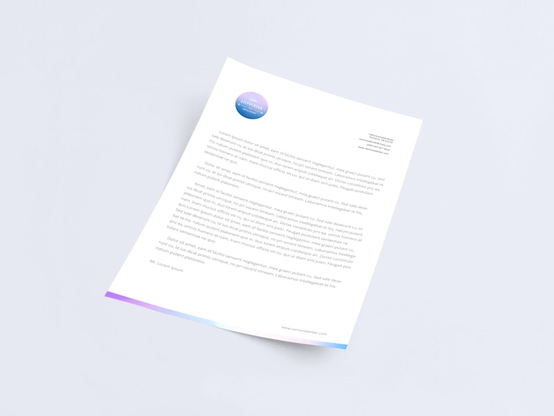 Perspective View of an A4 Paper Mockup