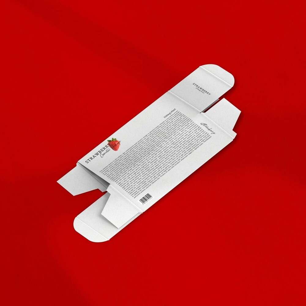 Perspective View of an Empty Cosmetic Packaging Box Mockup