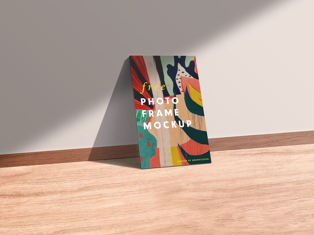 Perspective View of an Interior Photo Frame Mockup