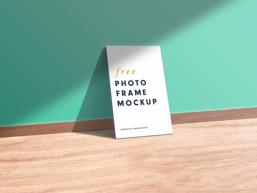 Perspective View of an Interior Photo Frame Mockup