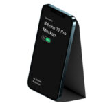 Perspective View of an iPhone 12 Pro Screen Mockup