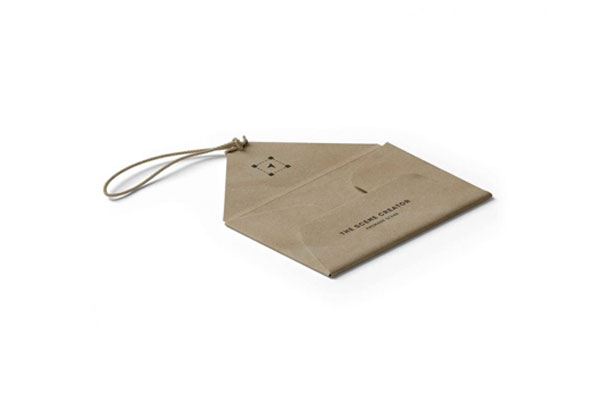Perspective View of an Open Envelope Mockup