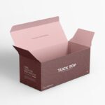 Perspective View of an Open Tuck Top Box Mockup