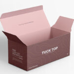 Perspective View of an Open Tuck Top Box Mockup