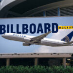 Perspective View of an Outdoor Airport Billboard Mockup