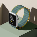 Perspective View of Apple Watch 5 Mockup