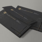 Perspective View of Back, Front and Flap of Two Envelops Mockup
