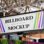 Perspective View of Billboard on Victoria Station Mockup