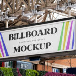 Perspective View of Billboard on Victoria Station Mockup