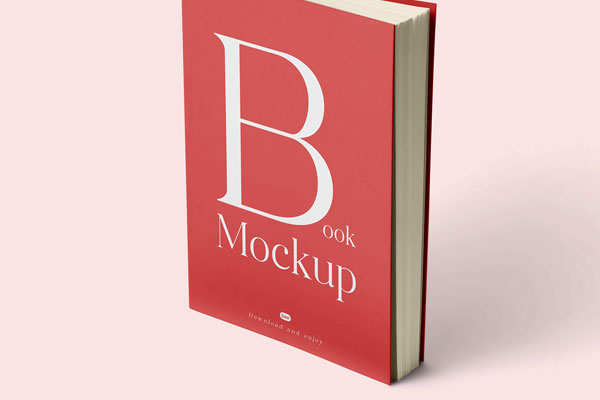Perspective View of Book Cover Mockup