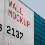 Perspective View of Building Wall Mockup