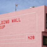 Perspective View of Building Wall Mockup