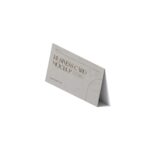 Perspective View of Business Card Mockup Against Wall
