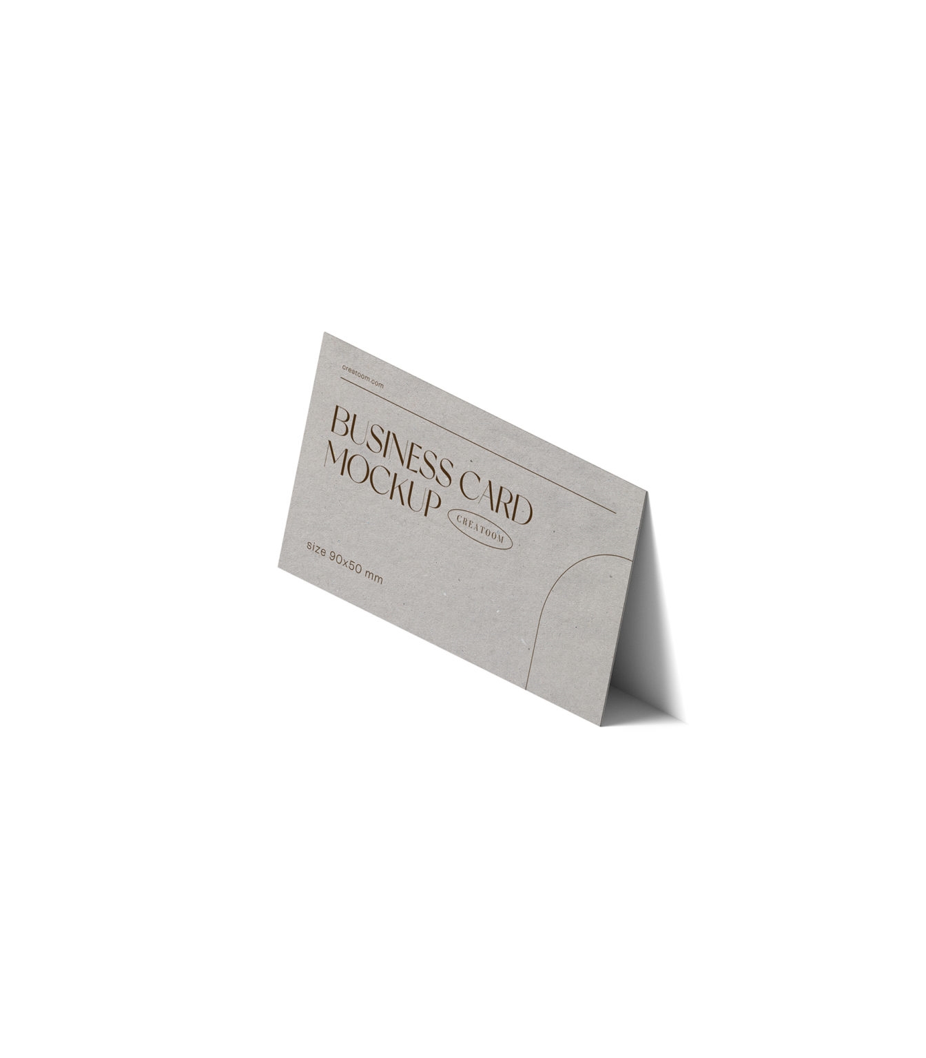 Perspective View of Business Card Mockup Against Wall FREE PSD